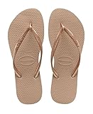 Havaianas Slim Womens Flip Flops Rose Gold - 39-40