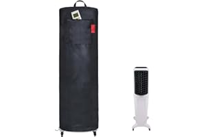 COVER GENY Indoor Tower Fan Cooler Cover, Oscillating Standing Fan and Evaporative Air Cooler Portable Air Conditioners Round Cover Fits Dreo, JRD, MEPTY, Uthfy, Honeywell, BEBEGINE, Slkdrft (17"D × 54"H)
