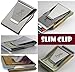 Slim Clip Double Sided Money Clip Credit Card Holder Wallet New Stainless Steel