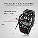 Men's Sport Watch, Dual Dial Waterproof Digital Analog 24H Military Outdoor Electronic LED Back Light Display Alarm Stopwatch 50M Water Resistant for Kids Boy Children Black Grey