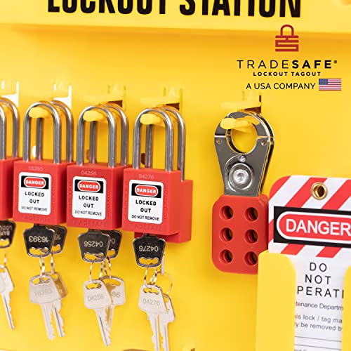 TRADESAFE Lockout Tagout Station With Loto Devices Lock Out Tag Out