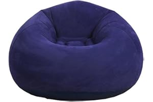 Bean Bag Chair Sofa Lounger Flocking PVC Lazy Inflatable Sofa Couch for Adults Home Living Room Outdoor Bean Bag Chair Foldab