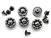 CRAFTMEmore 10 Sets 12MM Antique Silver Bohemian Flower, Propeller Shape Rapid Rivet Leathercraft Studs Decorative Accessories for Bag Belt Clothes (Antique Silver)