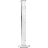 EISCO Plastic Graduated Cylinder, 100ml - Scientific Measuring Cylinder with Extra Stable Base - Polypropylene Plastic - Laboratory Quality, Autoclavable