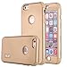 Pandawell Compatible iPhone 6S Plus Case Shockproof Hybrid High Impact Hard Plastic+Soft Silicon Rubber Armor Defender Case Cover for Apple iPhone 6S Plus / 6 Plus 5.5 inch - All Gold