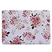 HDE MacBook Pro 13 (Non Retina) Case and Keyboard Cover Snap On Protective Hard Shell White Pink Flower Design Fits Old Macbook Pro 13 Inch Model A1278 with CD Drive (White Floral)