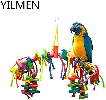 YILMEN Bird Knots Block Chewing Toys-Parrot Toys&Bird Toys (for Large Birds Macaw African Greys Parakeets Cockatiels Conures Medium Cockatoo)