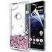 LeYi for Pixel 2 Case,Google Pixel 2 Case for Girls Women, Cute Bling Shiny Moving Quicksand Liquid Glitter TPU Protection Phone Case for Google Pixel 2 (2017) Rose Gold