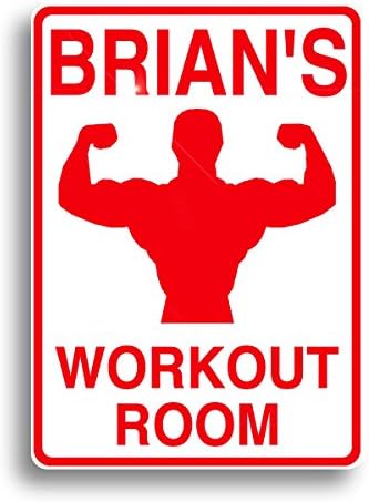 Workout Room Sign, Personalized for your home gym, and shipped fast!