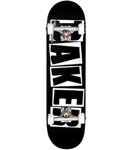 BAKER スケートボード デッキ コンプリート Amazon.com : Baker Brand Logo Skateboard Complete BLK/WHT 8.5