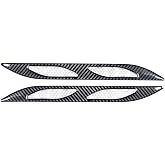2 Pcs Car Strong Reflective Stripe Stickers,Car Bumper Reflective Sticker,High Strength Night Visibility Reflective Decal,Universal Safety Warning Carbon Fiber Car Trunk Waterproof Decal(White)