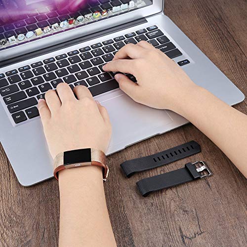 image for Amzpas for Fitbit Charge 2 Bands, 3 Pack, Small Large Adjustable Repla
