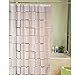Lingstar Modern Style EVA Waterproof Mould-proof Bathroom Fabric Bath Shower Curtain White and Black Plaid-(180cm200cm)