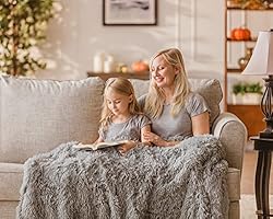 Chanasya Super Soft Fuzzy Shaggy Faux Fur Throw
