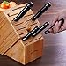 Utopia Kitchen Knife Block without Knives - Pine Wood (Pine Wood Knife Block)