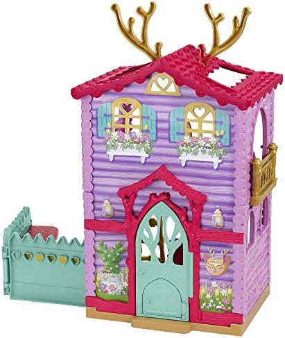 Casa de Veados 2.0 com Boneca Danessa Deer com Casa de Brinquedos, Animais de Estimação e Acessórios, Presente para raparigas e rapazes +4 anos (Mattel HFC41)