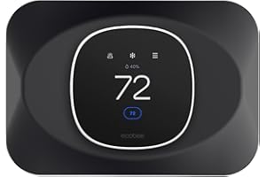 BAOKZZOM Wall Plate Cover Compatible with Ecobee Smart Thermostat Essential, Practical Ecobee Thermostat Trim Kit, Programmable WiFi Thermostat Accessory (Tricorn Black)