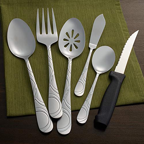 Pfaltzgraff Garland Frost 53Piece Stainless Steel Flatware Serving