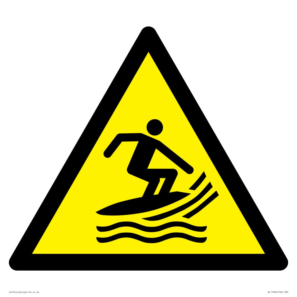 W046 Warning: Surf craft area Sign - 300x300mm - S30