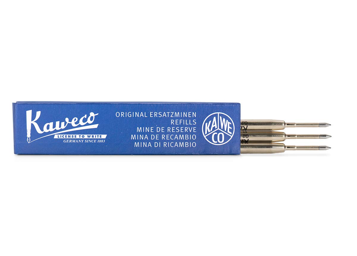 Kaweco G2 Ballpoint Pen Refills 0.8 mm Blue Pack of 3 | 3 Pieces 0.8 mm Refill Blue for Kaweco Ball Pen for Kaweco Dia2, Original, Special, Student & Supra Series | 0.8 mm (Fine) in Colour Blue