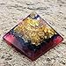 Orgone Citrine and Black Tourmaline Pyramid with The Tree of Life Symbol | Orgonite Energy Generator Infused By the Reiki Energy | Protects and Heals on All Spiritual and Physical Levels