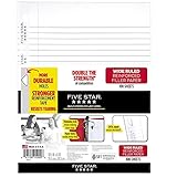 Five Star Loose Leaf Paper, 3 Hole Punched, Reinforced Filler Paper, Wide Ruled, 10-1/2 x 8 inches, 100 Sheets/Pack, 1 Pack (15000)