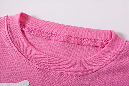 LitBud Girls Kids Halloween Skeleton Pajamas Sleepwears 2pcs Long Sleeves Pjs Nightwear Tops + Pants Sets for Childs Size 6-7 Years 7T