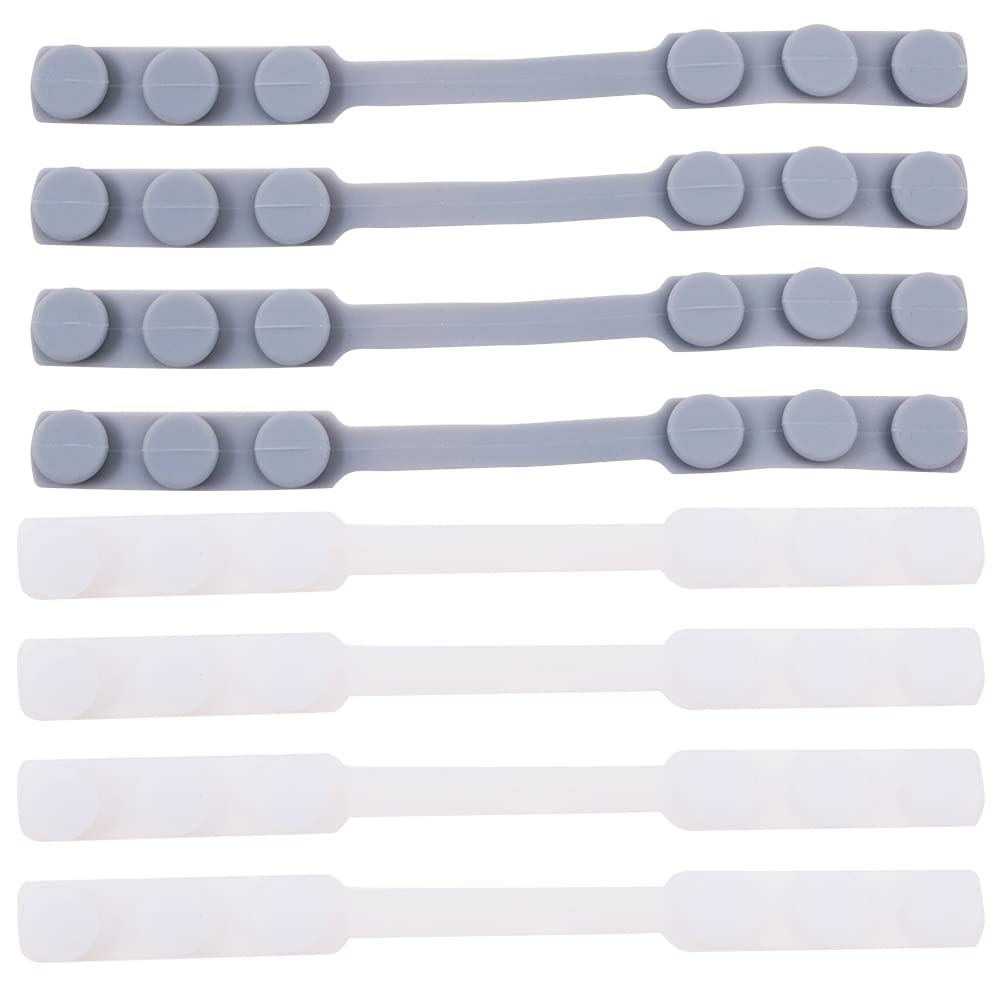 Hsthe Sea 8 Pack Silicone Mask Extension Straps Adjustable Mask Attachment Buckle Relieves Pressure and Pain