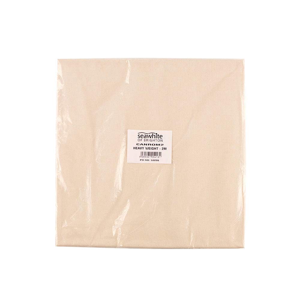 Seawhite - Heavyweight - Unprimed Canvas Pack - Calico Cloth - 150 cm x 2 M - Suitable for Arts and Crafts