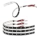 XTAUTO Red 12v 15 Led 30cm Car Flexible Waterproof Underbody Light Strip Pack of 20