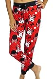 Disney Minnie Mouse Drawstring Jogger Pajama Pants Red