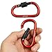 DYZD Carabiner Gear Aluminum Alloy D Shape Buckles D Ring Keychains Screw Locking Spring Clip Hook Keyring Clip Hook(Style 1, 5 PCS)