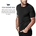 Lapasa Mens 2-Pack Undershirts Micro Modal Crew Neck Tag-Free T Shirts M07, Black, Large(Chest 41Inches-43 Inches)