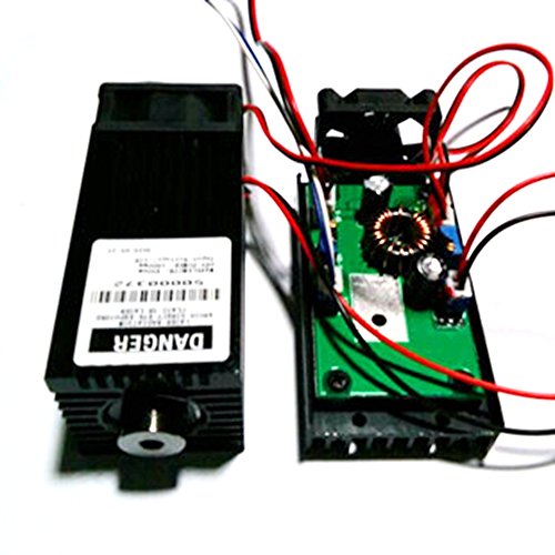 12V TTL High Power 450nm 4W 4000mw Adjustable Blue Laser Dot Module Engraver with Heatsink