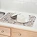 InterDesign iDry Fabric Extra Large Kitchen Countertop Dish Drying Mat, Absorbs Moisture, 24