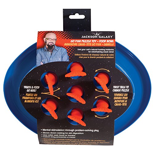 Jackson Galaxy Go Fish Slow Feeder Puzzle Bowl - Thumbnail 5