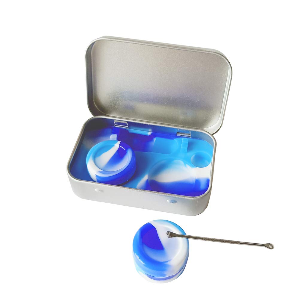 Silicon Wax Container for Travel Kits Notstick with 2 Pack 5ml silicon Jar and Stainless Steel Wax Carving Tool