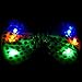 Fun Central G728, 1 Pc, LED Light Up Mardi Gras Sequin Bow Tie, Nightlife Flashing Bow Tie, Glow in The Dark Bow Tie for Mardi Gras, Rave and Night Parties