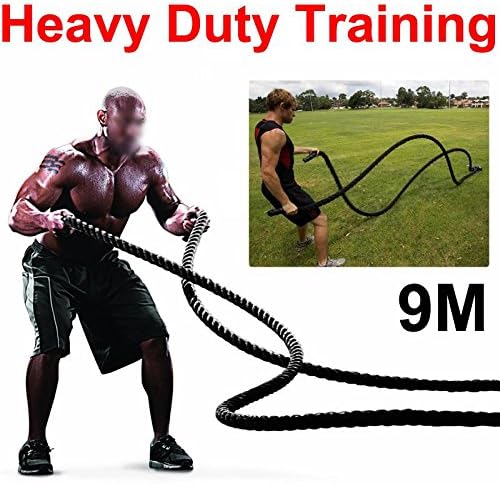 outdoortips 38mm 9M/9.2M Training Battling Battle Power Rope Body Strength Sport Exerice Fitness Bootcamp