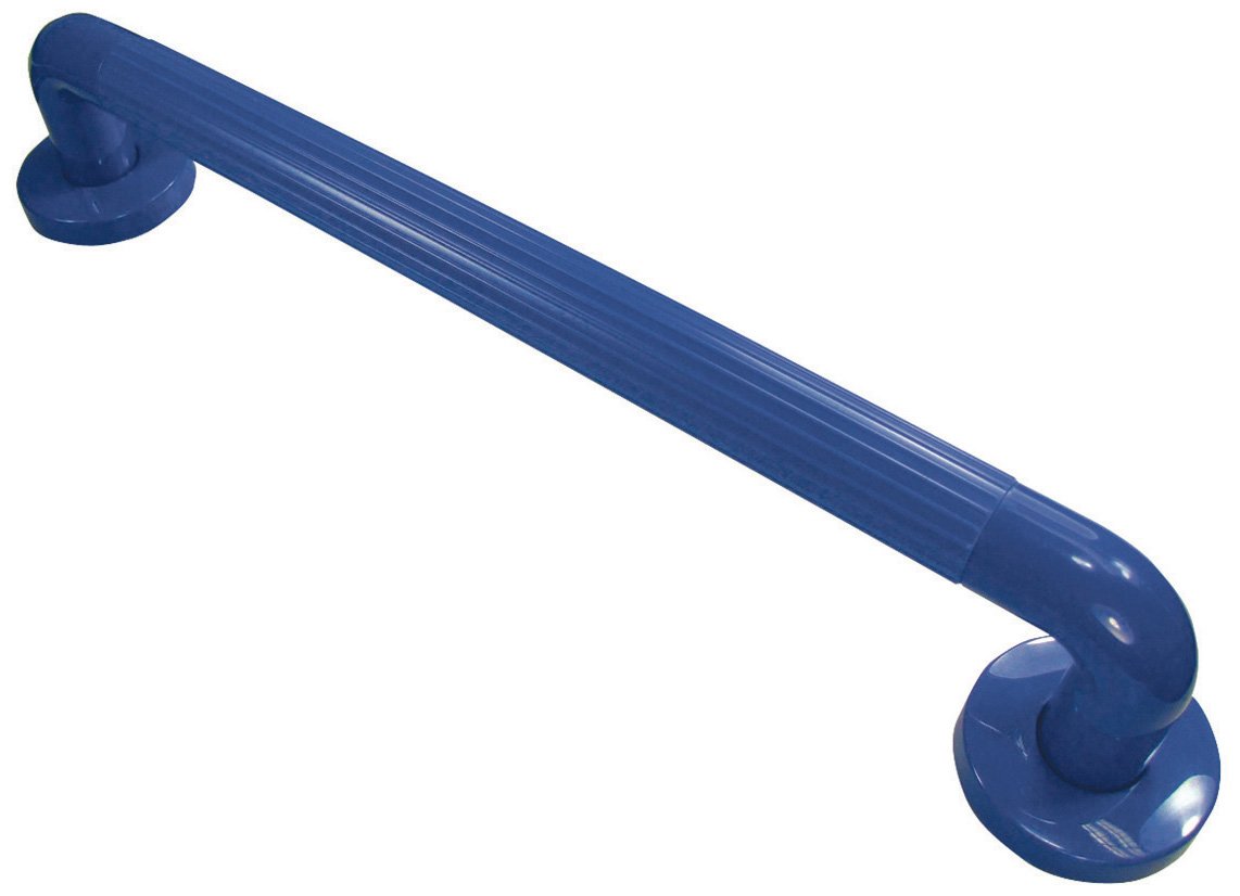Aidapt Blue Safety 450mm (18") Ribbed UPVC Plastic Grab Bar Support Rail Aid