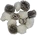 Real Rabbit Fur Pom Pom Ball Cat Toys 12-Pack