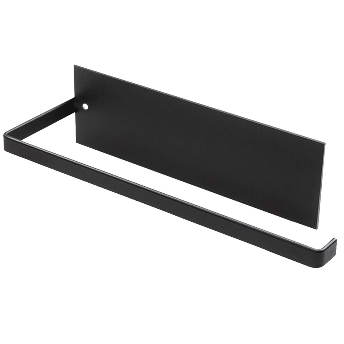 NATUCE Kitchen Roll Holder, Kitchen Paper Rack Wall Mounted, Napkins Storage Rack Holder Under Cabinet, Paper Towel Roll Holder Self Adhesive No Drilling for Kitchen, Bathroom, Toilet, 25cm - Black