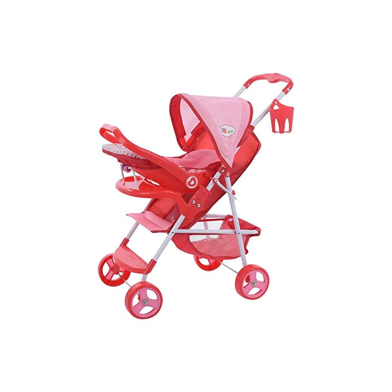 Little Mommy Doll Ultimate Travel System Stroller (D83589) with Retractable Canopy & Shopping Basket Below – Feeding…