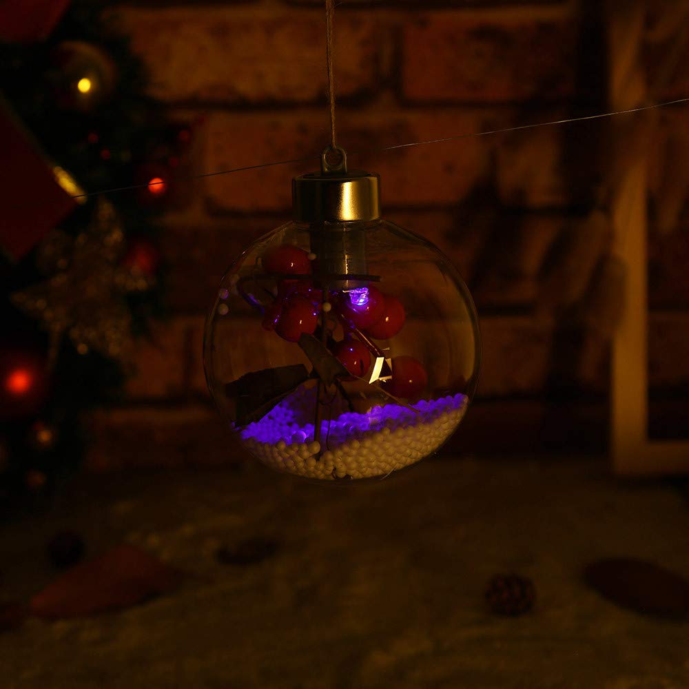 Patio Lighted Christmas Tree Indoor Outdoor Holiday Hanging Ornaments Gifts Christmas Decorations Hanging Ball Lights Xmas Tree Pendant Hanging Ball Lights For Garden Lawn Yard Lighters Sports Outdoors Fcteutonia05 De