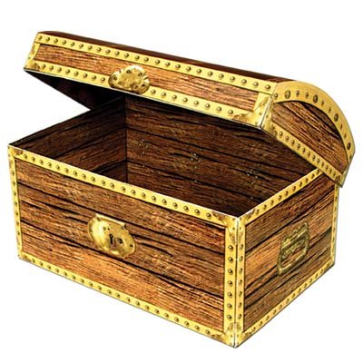 Treasure Chest Box Party Accessory (1 Count) (1Pkg)