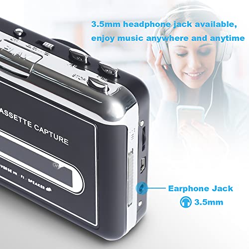 Upgraded Cassette to MP3 Converter,Cassette Player with External