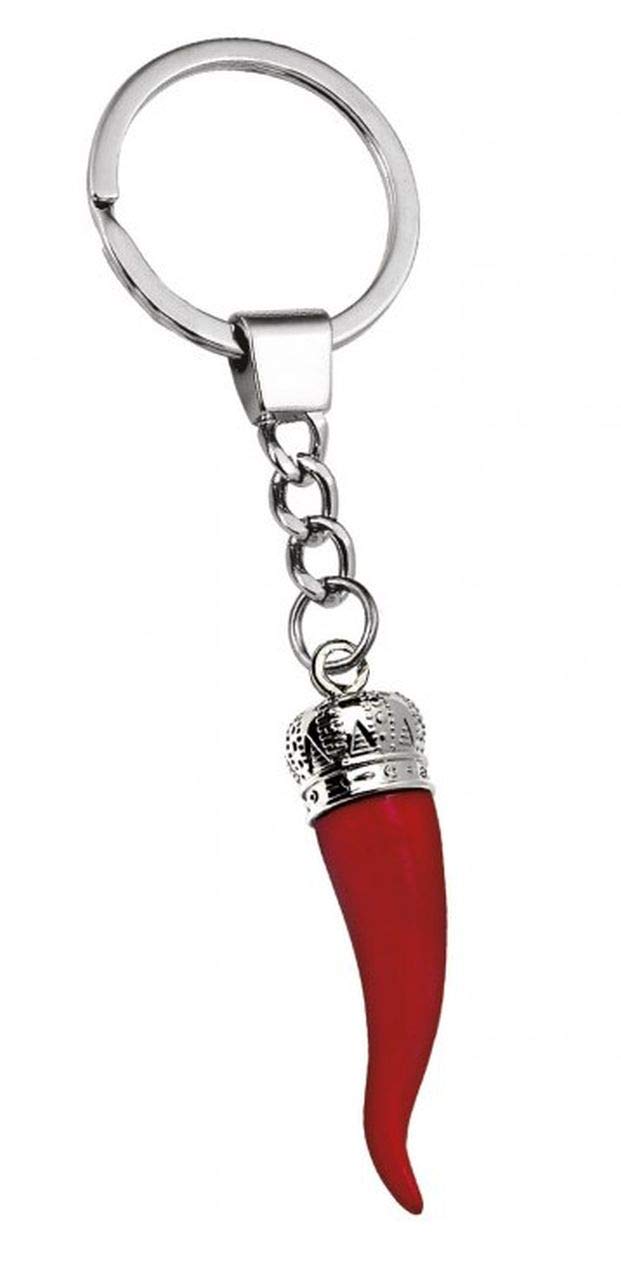 Ten Red lucky charm horn keychain cod.EL7981 cm 11,8x3,5x1,4h by Varotto & Co.