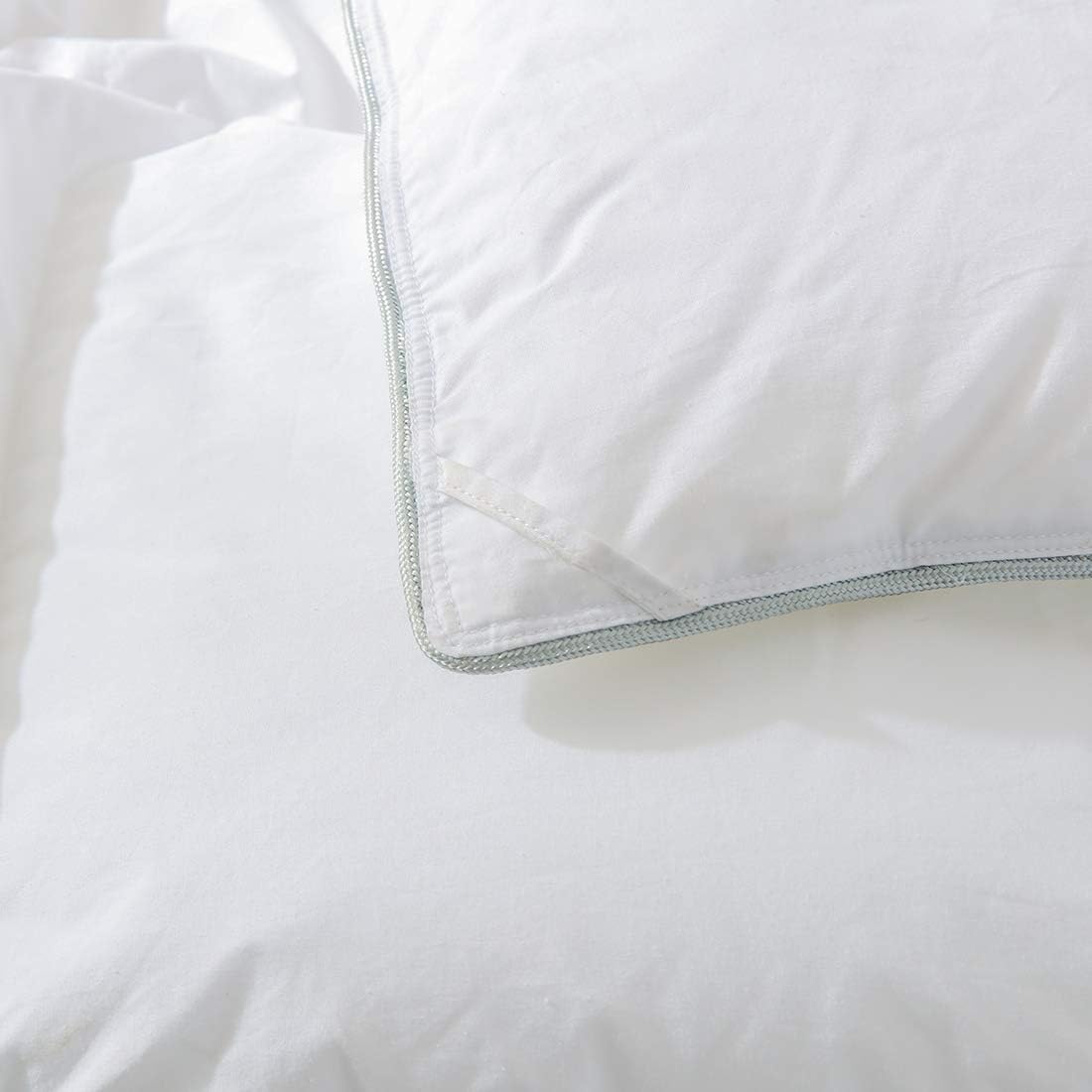 SNOWMAN White Goose Down Comforter Full/Queen Size 100% Cotton Shell Down Proof-Solid White Hypo-allergenic: Kitchen & Dining