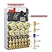 Whizzotech Battery Organizer and Tester for AA AAA C D 9V Battery Storage Holder/Container BL19(Hold 46 Batteries)