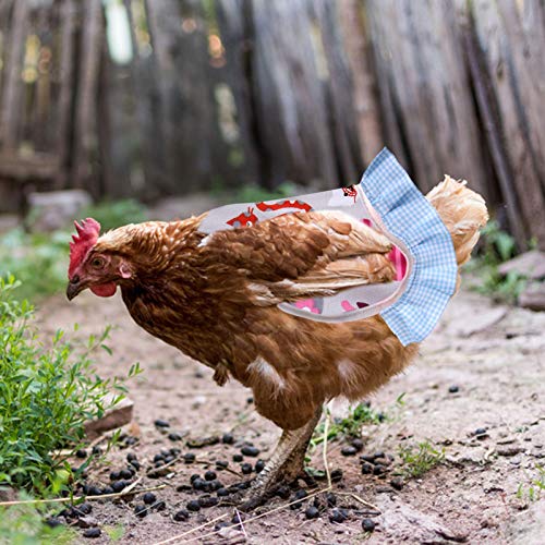 shuangmu Hähnchensattel, süße Hühnersattel Hühnerkleidung Hühner zurück Federschutz mit elastischen Riemen Hühnerkleider – Bild 4